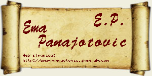 Ema Panajotović vizit kartica